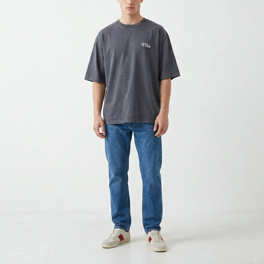 FILA Tシャツ ブルーグレー チャコールグレー ロゴ ワンポイント 半袖 FS2RSE2105X