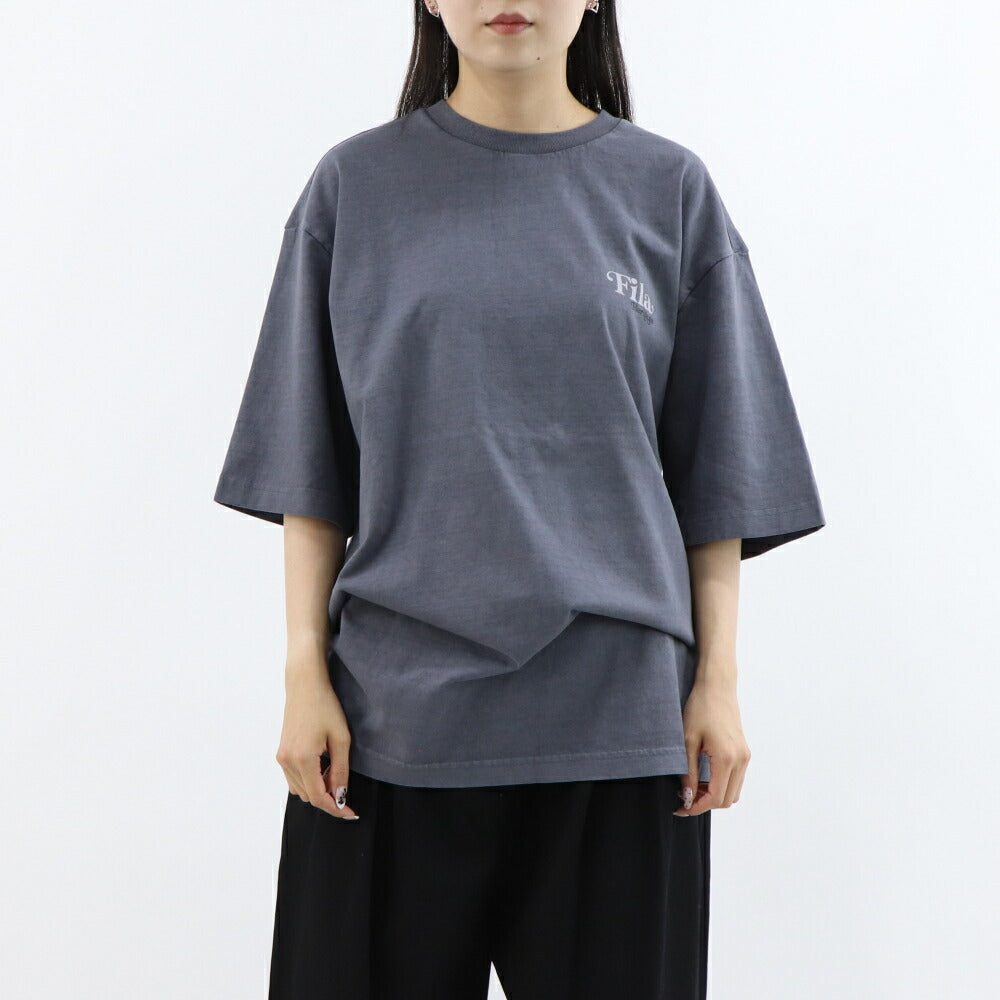 FILA Tシャツ ブルーグレー チャコールグレー ロゴ ワンポイント 半袖 FS2RSE2105X