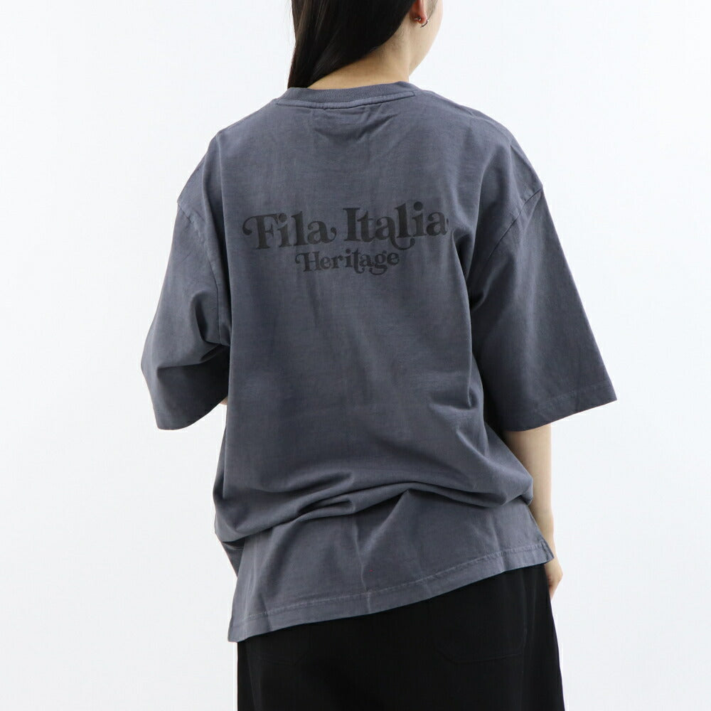 FILA Tシャツ ブルーグレー チャコールグレー ロゴ ワンポイント 半袖 FS2RSE2105X