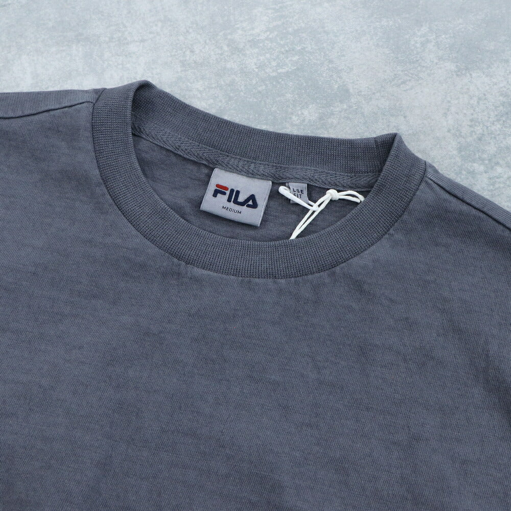 FILA Tシャツ ブルーグレー チャコールグレー ロゴ ワンポイント 半袖 FS2RSE2105X