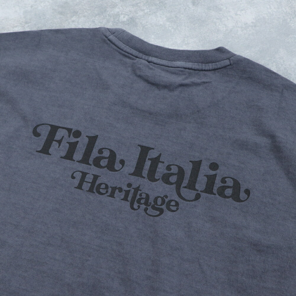 FILA Tシャツ ブルーグレー チャコールグレー ロゴ ワンポイント 半袖 FS2RSE2105X