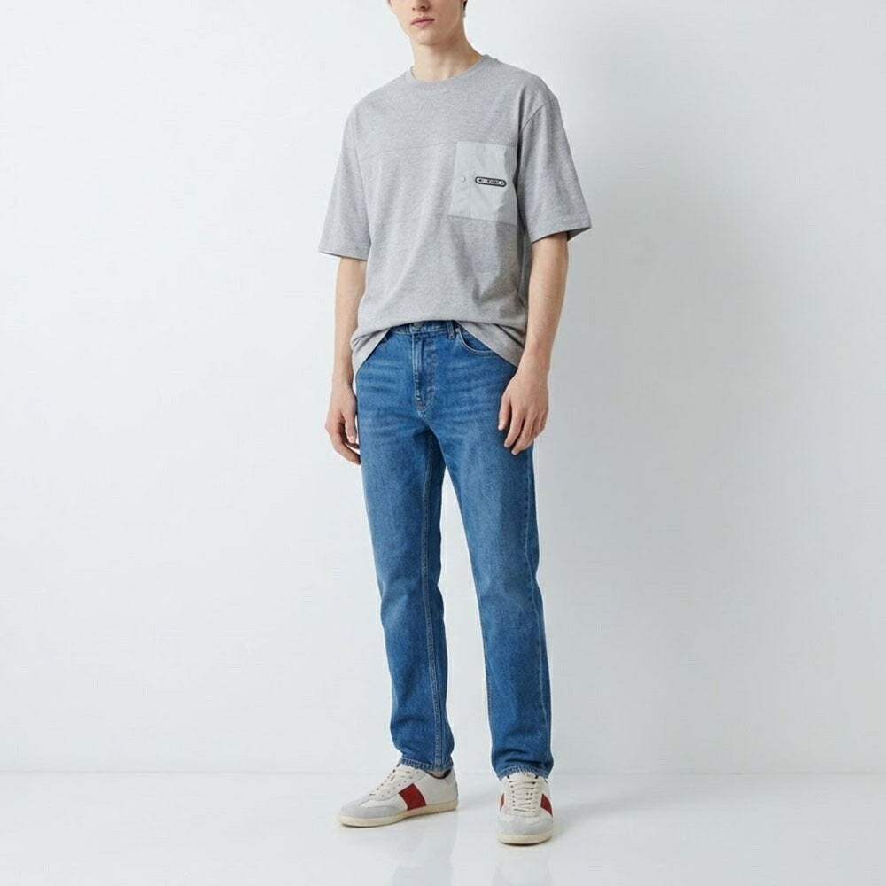 FILA Tシャツ ネイビー グレー オーバーサイズ 半袖 FS2RSE2182X