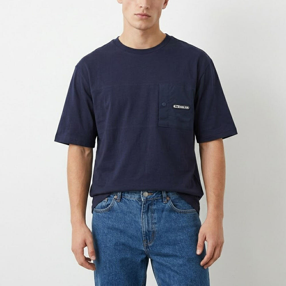 FILA Tシャツ ネイビー グレー オーバーサイズ 半袖 FS2RSE2182X