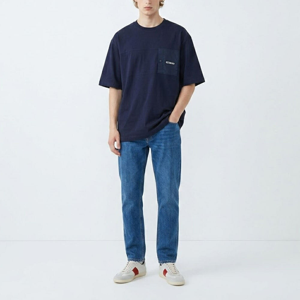 FILA Tシャツ ネイビー グレー オーバーサイズ 半袖 FS2RSE2182X