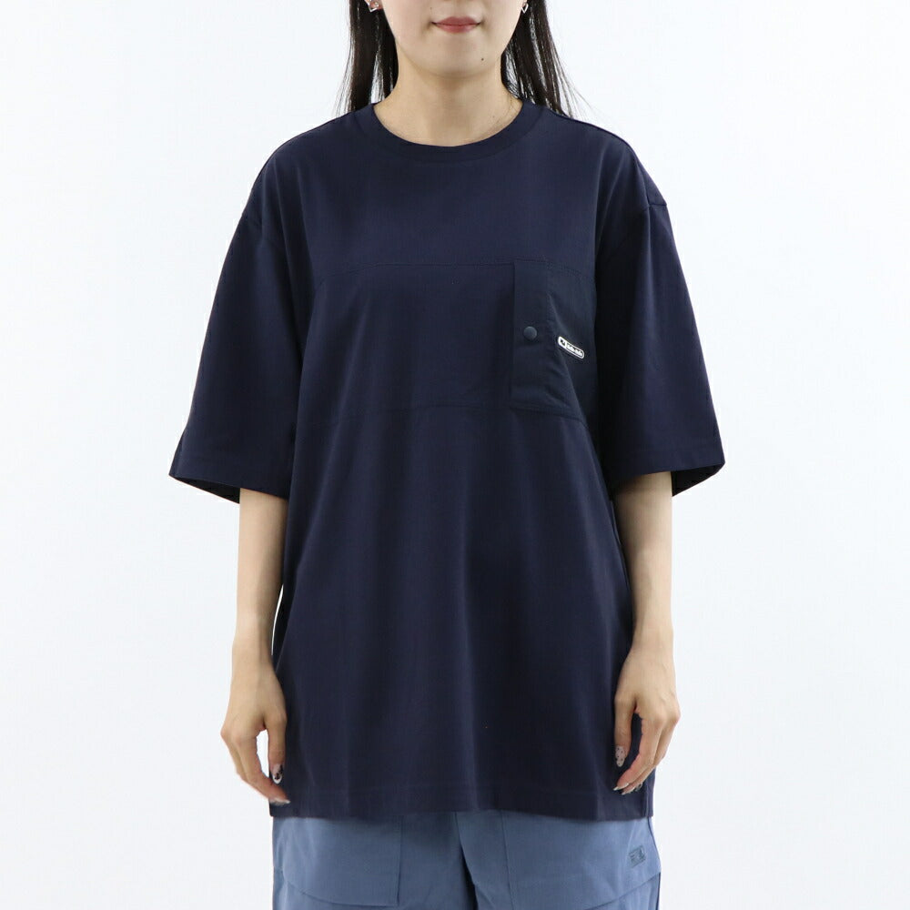 FILA Tシャツ ネイビー グレー オーバーサイズ 半袖 FS2RSE2182X