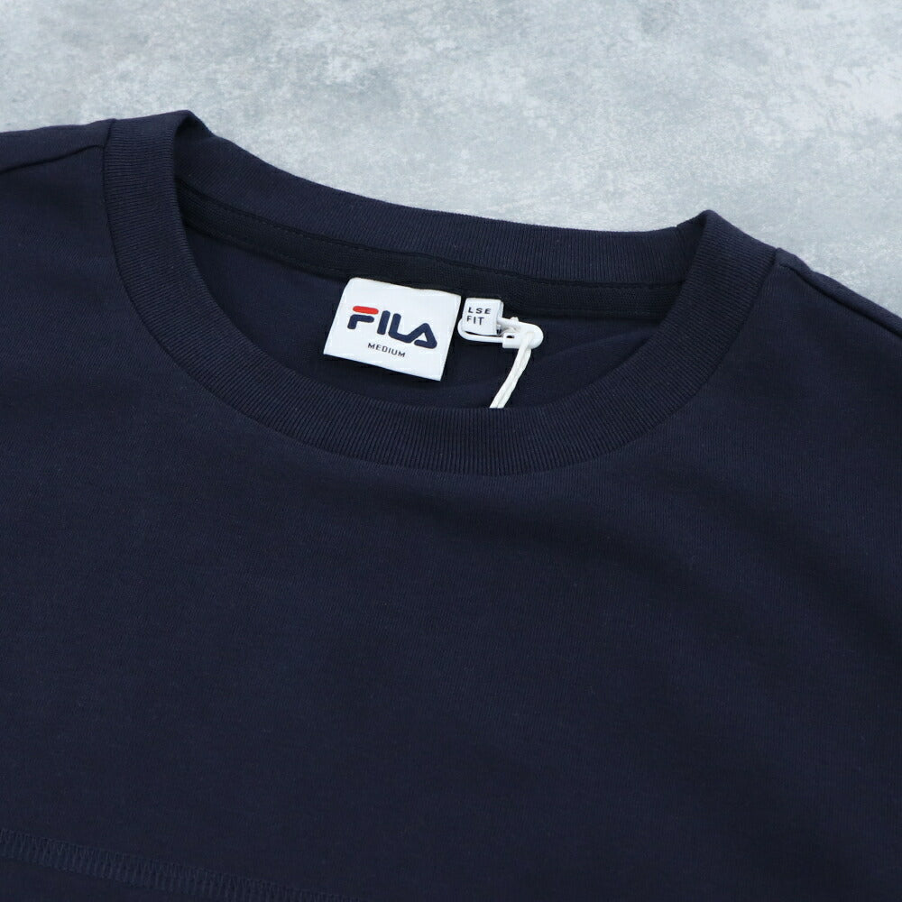 FILA Tシャツ ネイビー グレー オーバーサイズ 半袖 FS2RSE2182X