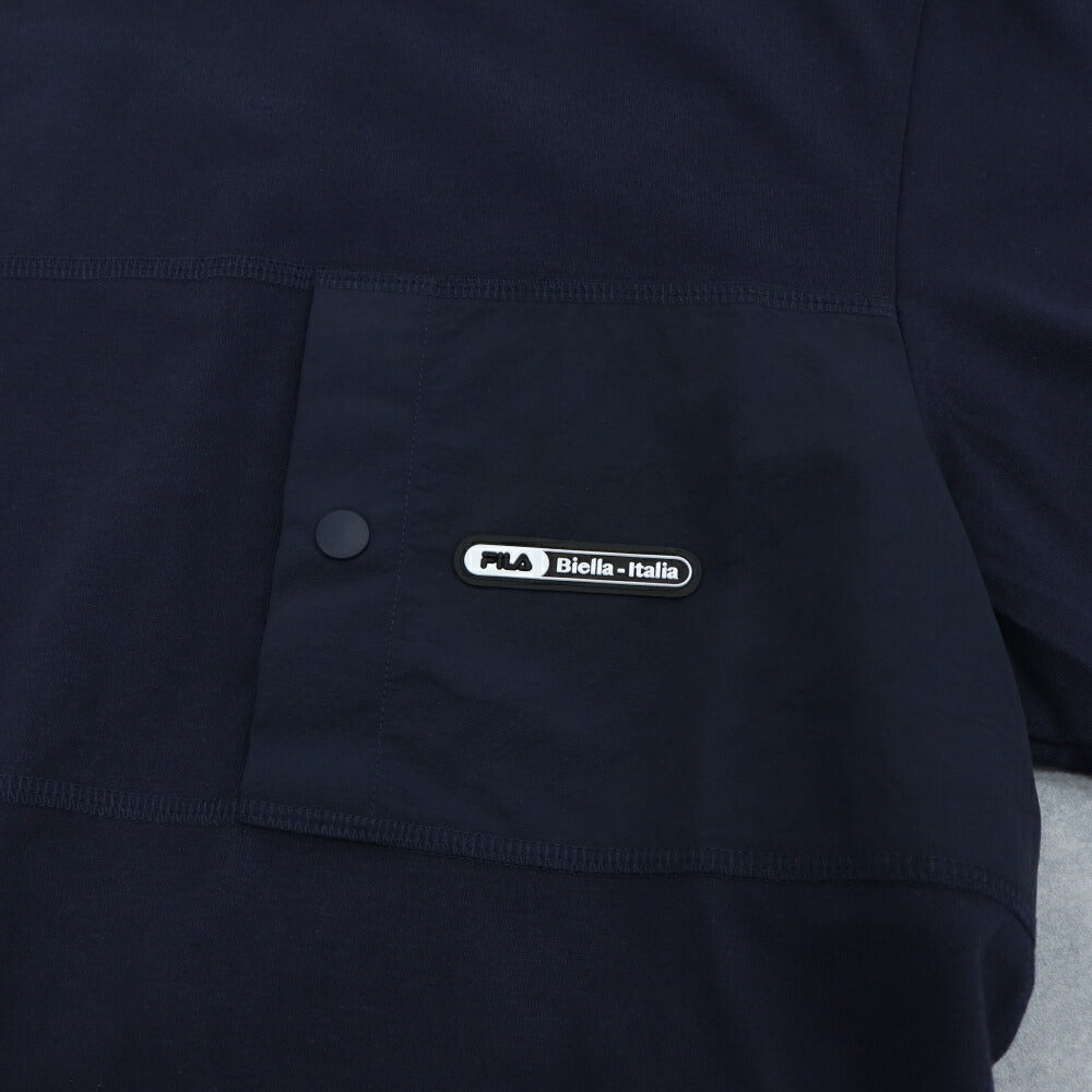 FILA Tシャツ ネイビー グレー オーバーサイズ 半袖 FS2RSE2182X