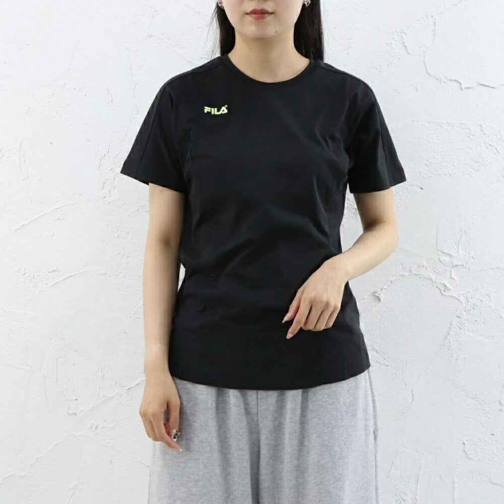 FILA Tシャツ ブラック スポーツウェア 半袖 FS2RSE2254F