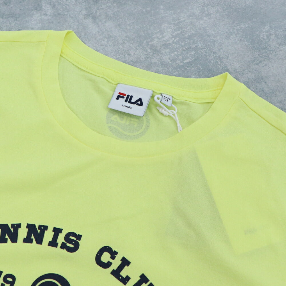 FILA Tシャツ イエロー フロントプリント ロゴ オーバーサイズ 半袖 FS2RSE2302X