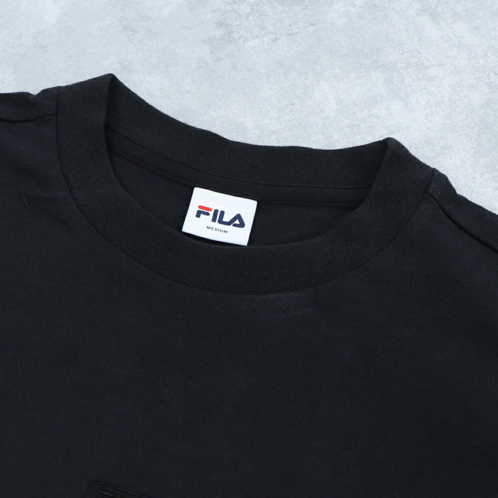 FILA スウェット ブラック ブルーグレー ホワイト オーバーサイズ ワンポイント FS2RLE1101X