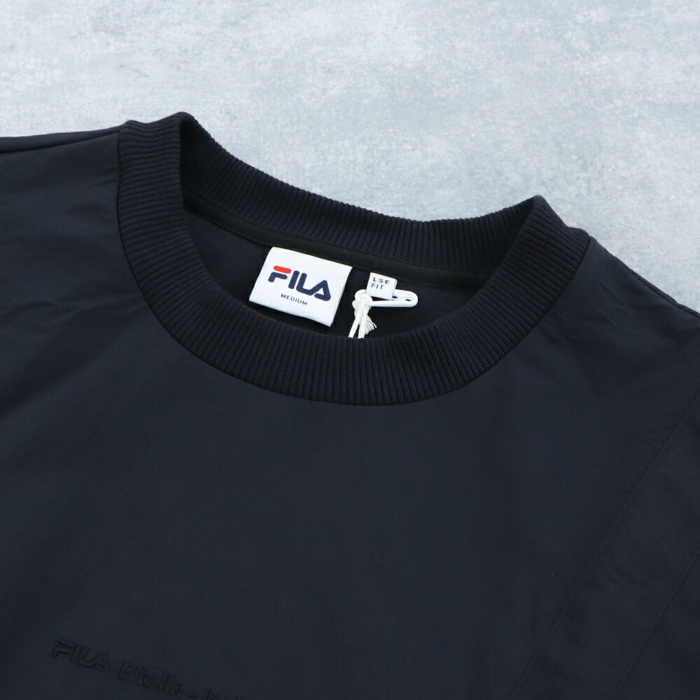 FILA スウェット ブラック スウェット 切り替え オーバーサイズ FS2POE1184X