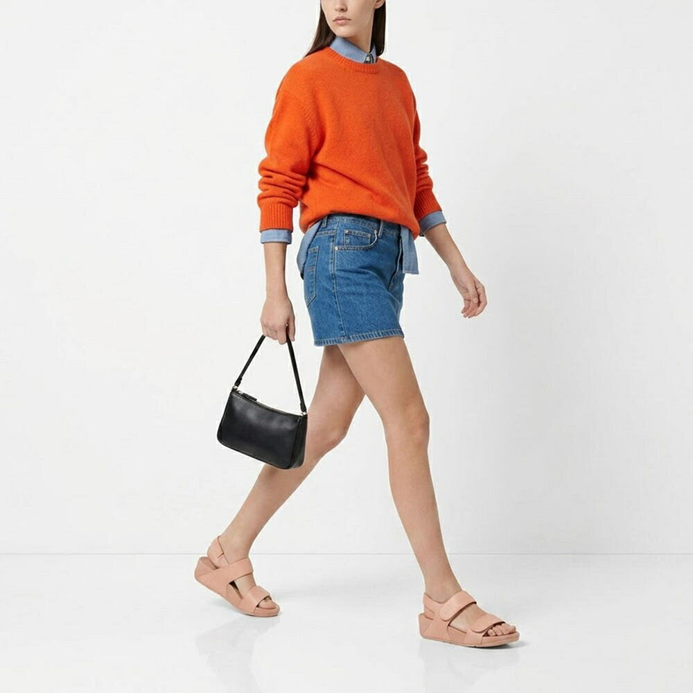 FITFLOP フィットフロップ レディース シューズ サンダル LULU ADJUSTABLE LEATHER BACK-STRAP SANDAL ピンク レザー ウェッジヒール ベルクロ ヒールあり FFSO4E953P1