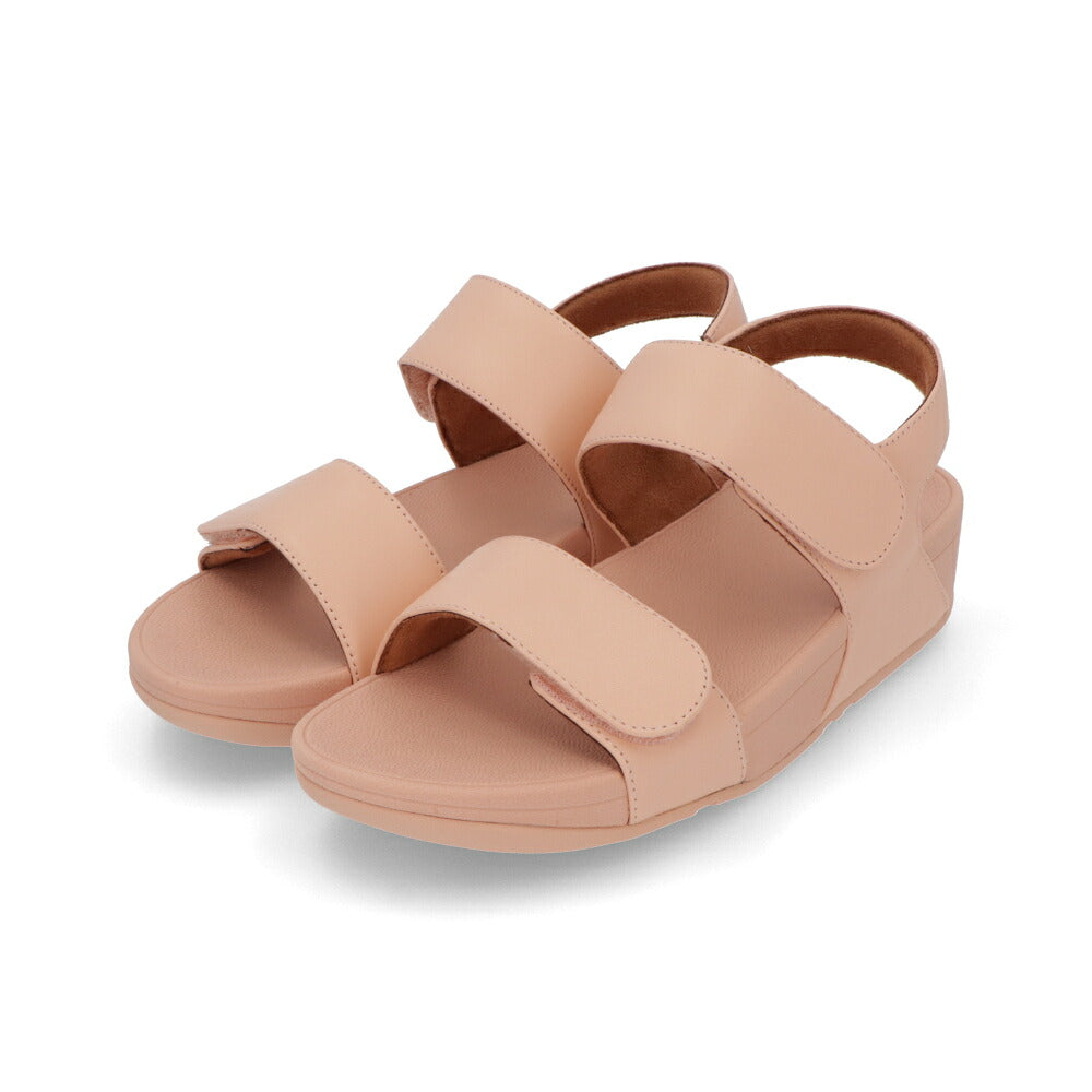 FITFLOP フィットフロップ レディース シューズ サンダル LULU ADJUSTABLE LEATHER BACK-STRAP SANDAL ピンク レザー ウェッジヒール ベルクロ ヒールあり FFSO4E953P1