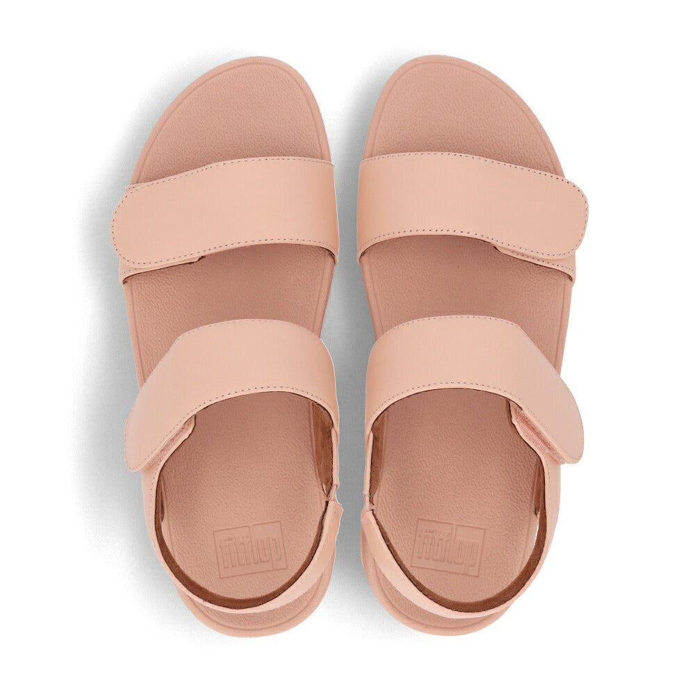 FITFLOP フィットフロップ レディース シューズ サンダル LULU ADJUSTABLE LEATHER BACK-STRAP SANDAL ピンク レザー ウェッジヒール ベルクロ ヒールあり FFSO4E953P1