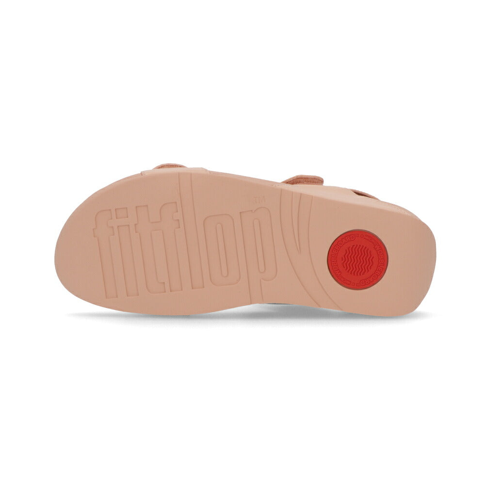 FITFLOP フィットフロップ レディース シューズ サンダル LULU ADJUSTABLE LEATHER BACK-STRAP SANDAL ピンク レザー ウェッジヒール ベルクロ ヒールあり FFSO4E953P1