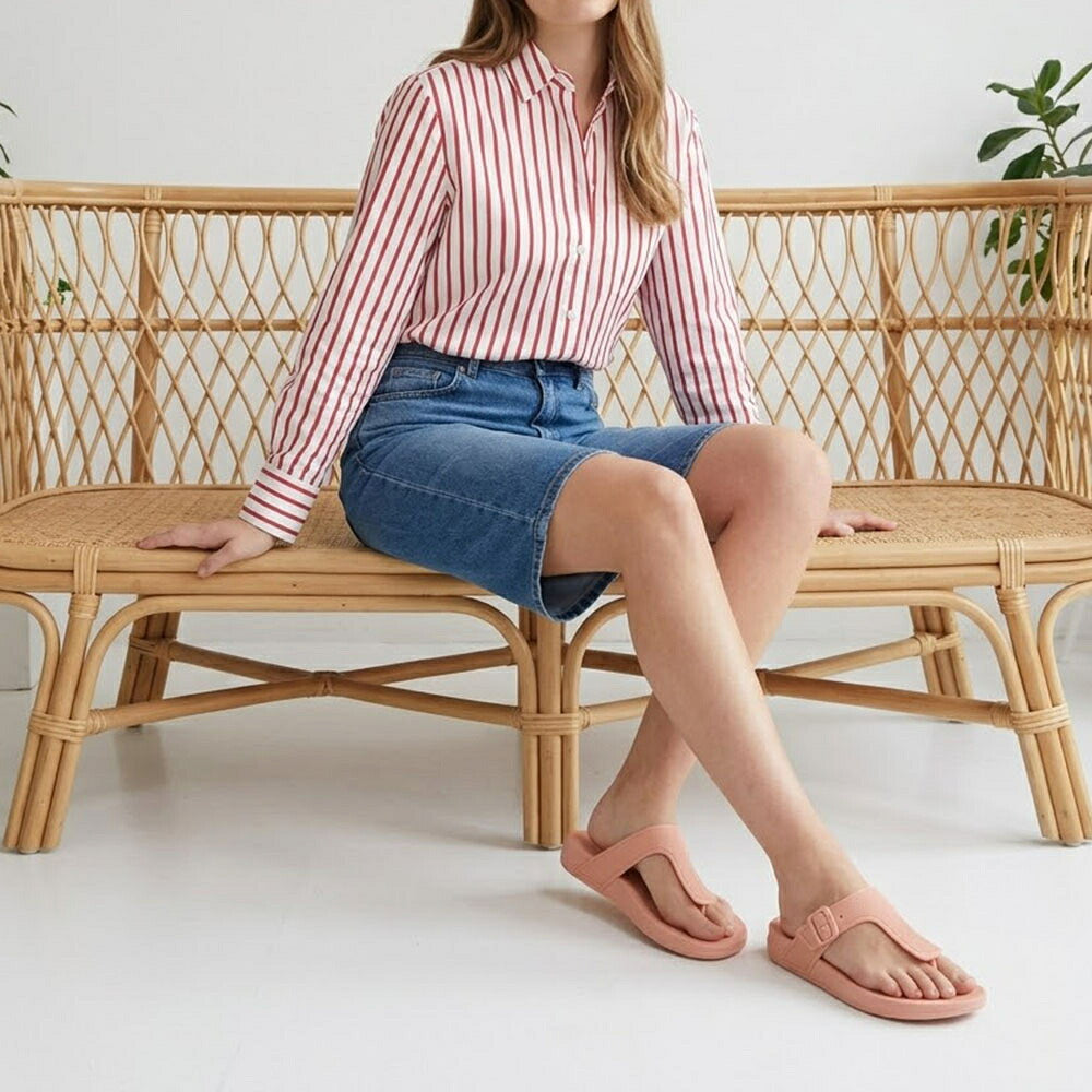 FITFLOP フィットフロップ レディース シューズ サンダル ピンク 合成皮革 トングサンダル ヒールあり FFSO4E956P1