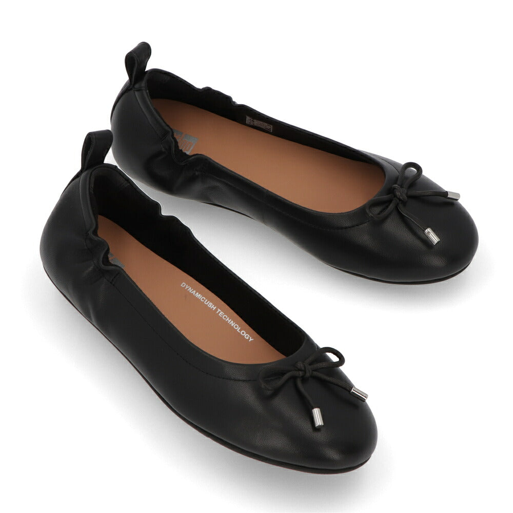 FITFLOP フィットフロップ レディース シューズ レザーシューズ ピンクベージュ ブラック ベージュ ソフトベージュ レザー バレエシューズ フラットシューズ DX9