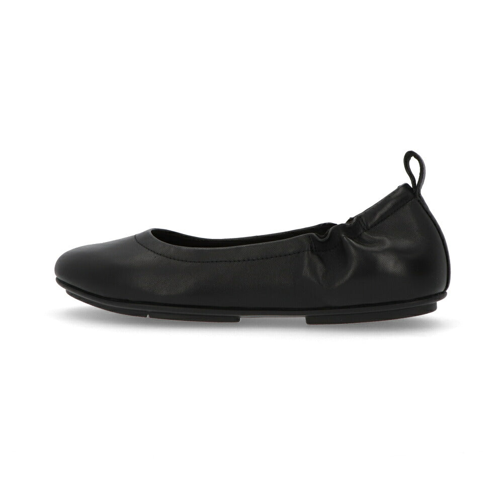 FITFLOP フィットフロップ レディース シューズ レザーシューズ ブラック レザー バレエシューズ フラットシューズ Q74