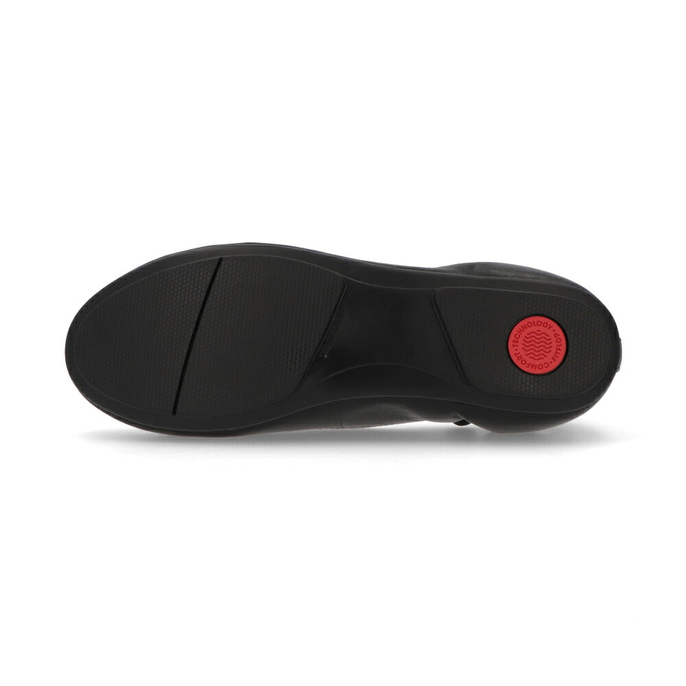 FITFLOP フィットフロップ レディース シューズ レザーシューズ ブラック レザー バレエシューズ フラットシューズ Q74