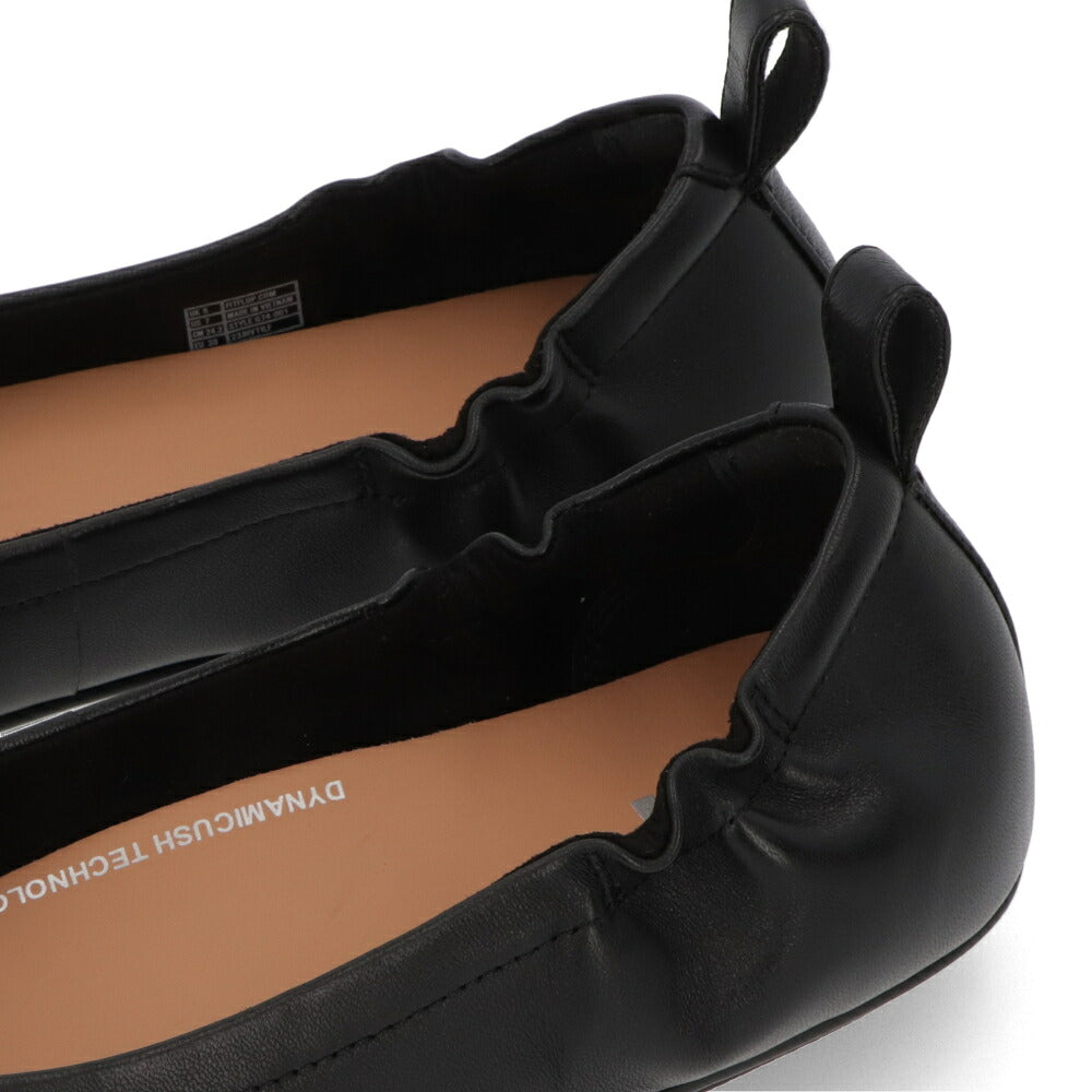 FITFLOP フィットフロップ レディース シューズ レザーシューズ ブラック レザー バレエシューズ フラットシューズ Q74