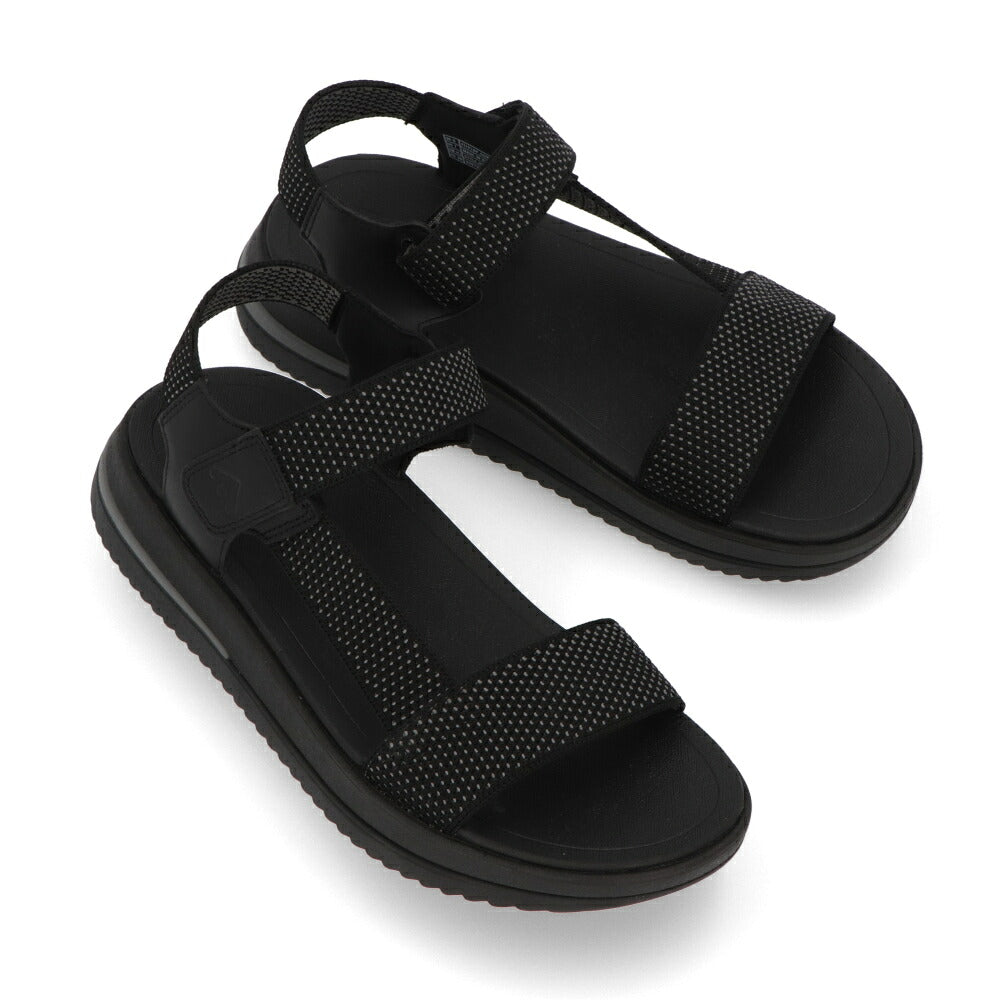 FITFLOP フィットフロップ レディース シューズ サンダル SURFF TWO-TONE WEBBING/LEATHER BACK-STRAP SANDALS ブラック ファブリック スポーツサンダル ヒールあり HK1