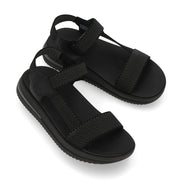 FITFLOP フィットフロップ レディース シューズ サンダル SURFF TWO-TONE WEBBING/LEATHER BACK-STRAP SANDALS ブラック ファブリック スポーツサンダル ヒールあり HK1