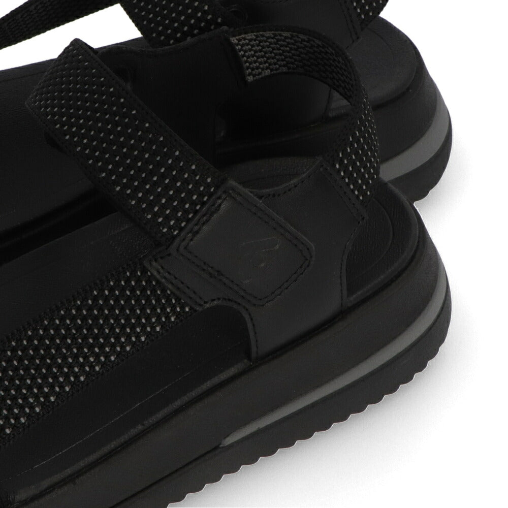 FITFLOP フィットフロップ レディース シューズ サンダル SURFF TWO-TONE WEBBING/LEATHER BACK-STRAP SANDALS ブラック ファブリック スポーツサンダル ヒールあり HK1