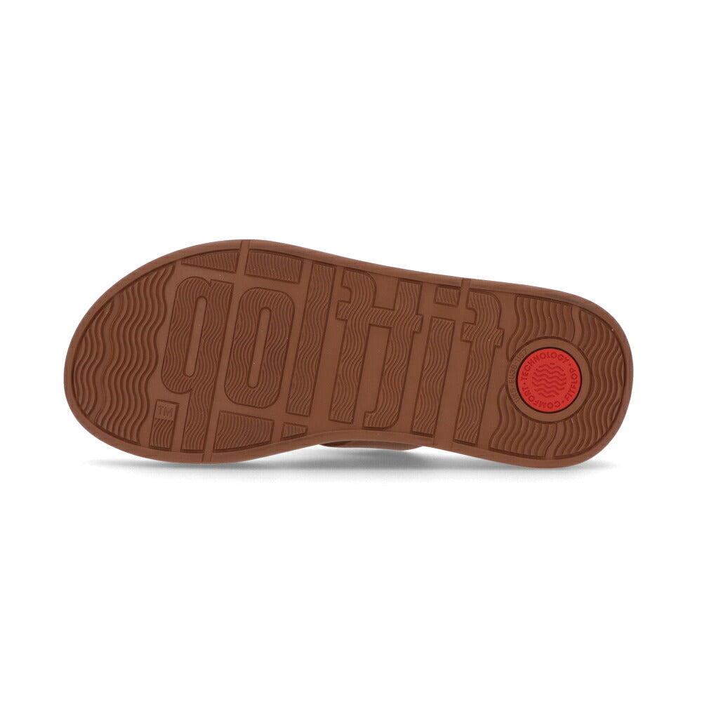 FITFLOP フィットフロップ レディース シューズ サンダル ブラウン レザー ビーチサンダル ウェッジヒール ヒールあり FW4