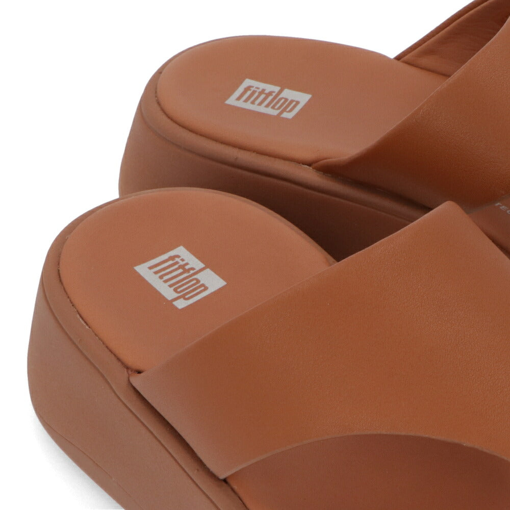 FITFLOP フィットフロップ レディース シューズ サンダル ブラウン レザー ビーチサンダル ウェッジヒール ヒールあり FW4