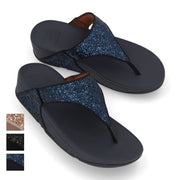 FITFLOP フィットフロップ レディース シューズ サンダル Lulu Glitter Toe-Thongs ブラックグリッター ネイビー ローズゴールド ポリエチレンテレフタレート トングサンダル ウェッジヒール ヒールあり X03