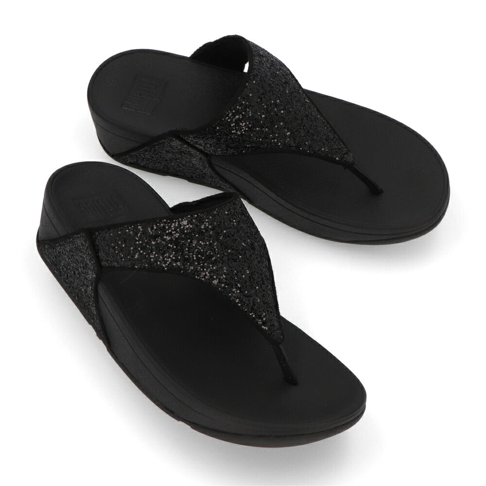 FITFLOP フィットフロップ レディース シューズ サンダル Lulu Glitter Toe-Thongs ブラックグリッター ネイビー ローズゴールド ポリエチレンテレフタレート トングサンダル ウェッジヒール ヒールあり X03