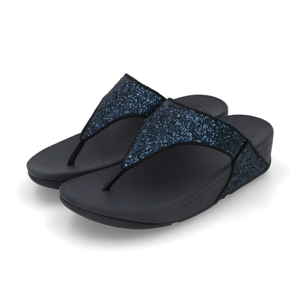 FITFLOP フィットフロップ レディース シューズ サンダル Lulu Glitter Toe-Thongs ブラックグリッター ネイビー ローズゴールド ポリエチレンテレフタレート トングサンダル ウェッジヒール ヒールあり X03