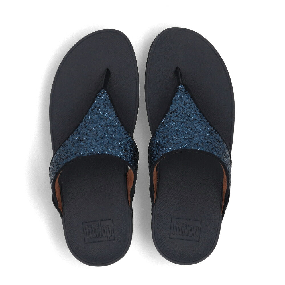 FITFLOP フィットフロップ レディース シューズ サンダル Lulu Glitter Toe-Thongs ブラックグリッター ネイビー ローズゴールド ポリエチレンテレフタレート トングサンダル ウェッジヒール ヒールあり X03