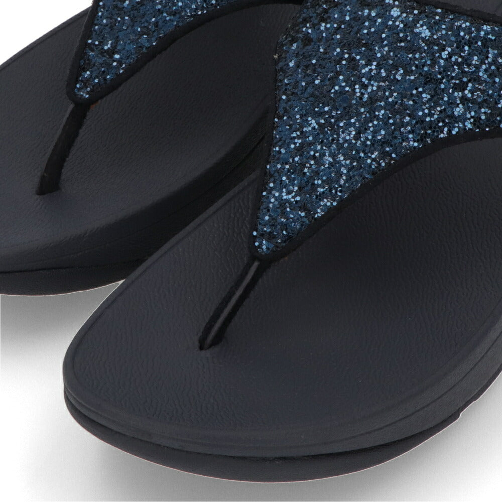 FITFLOP フィットフロップ レディース シューズ サンダル Lulu Glitter Toe-Thongs ブラックグリッター ネイビー ローズゴールド ポリエチレンテレフタレート トングサンダル ウェッジヒール ヒールあり X03