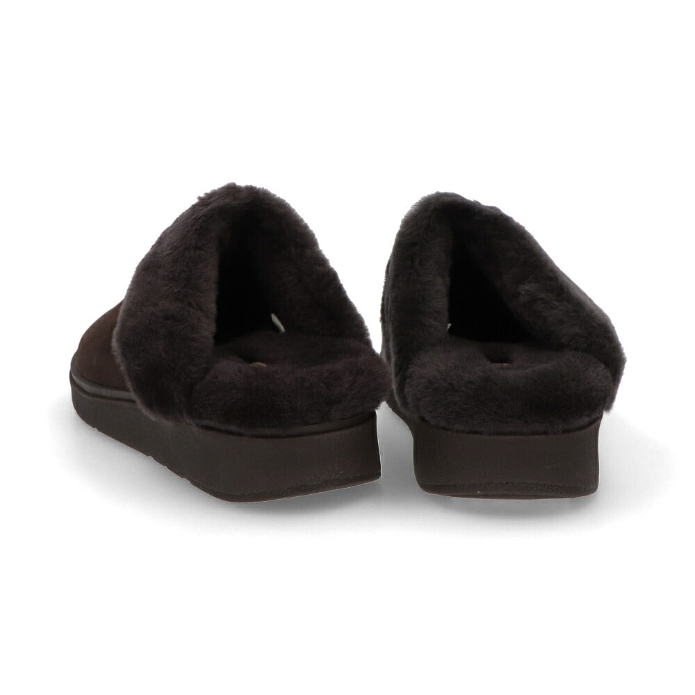 FITFLOP フィットフロップ レディース シューズ サボ ブラック ダークブラウン スエード スリッポン ファー GS7