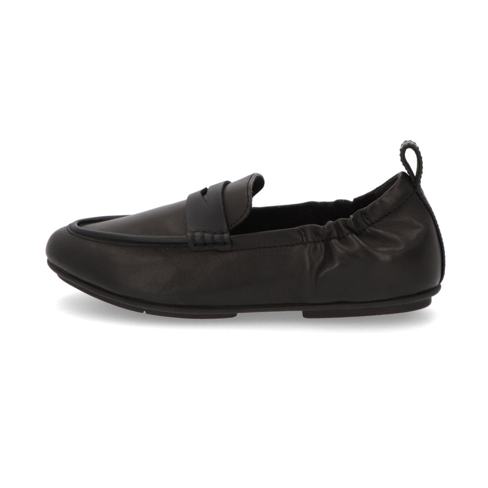 FITFLOP フィットフロップ レディース シューズ レザーシューズ ブラック レザー フラットシューズ ローファー EN1