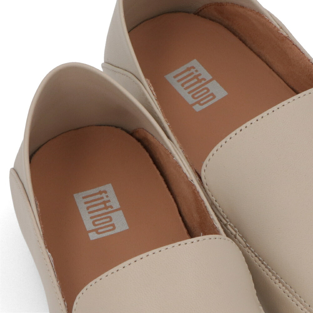 FITFLOP フィットフロップ レディース シューズ レザーシューズ ストーンベージュ レザー フラットシューズ ローファー GK6