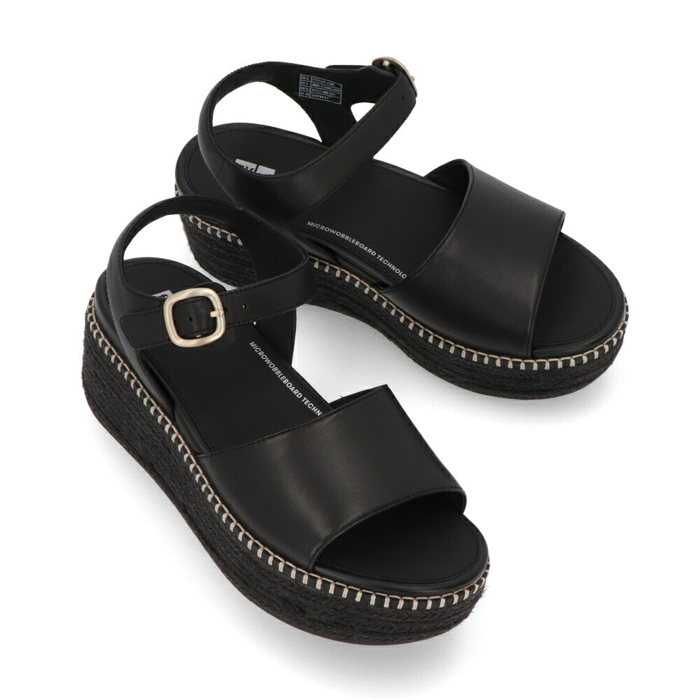 FITFLOP フィットフロップ レディース シューズ サンダル ブラック 厚底 エスパドリーユ ヒールあり HS5