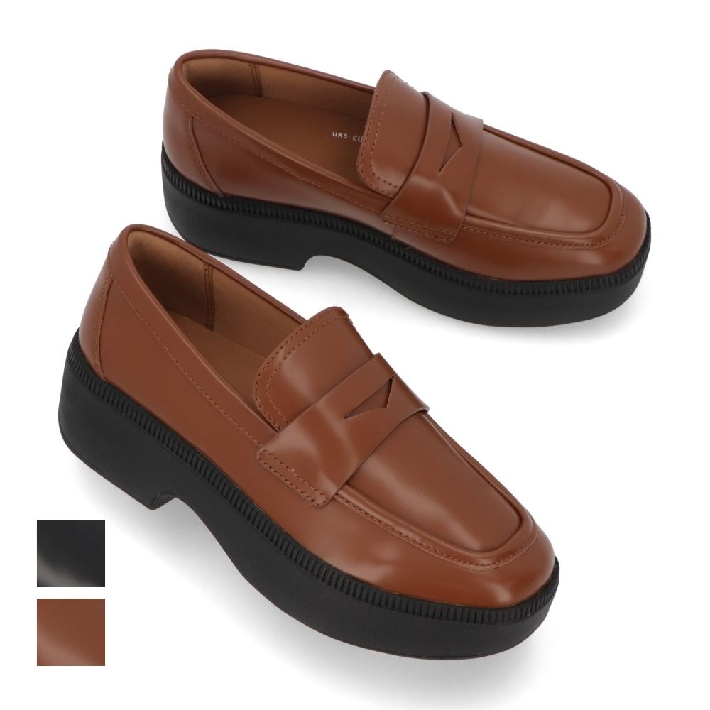 FITFLOP フィットフロップ レディース シューズ レザーシューズ ブラック ブラウン 厚底 シンプル ローファー HY2