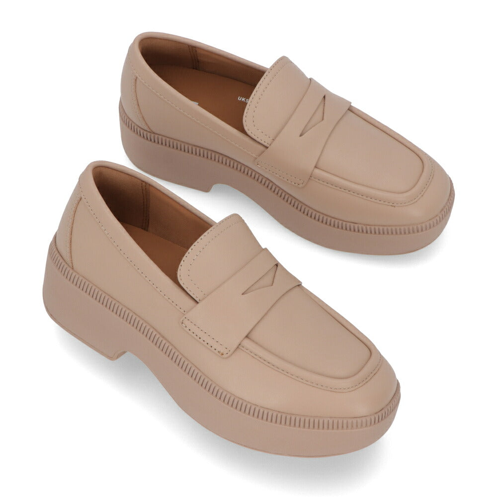 FITFLOP フィットフロップ レディース シューズ レザーシューズ ベージュ シンプル 厚底 ローファー IL2