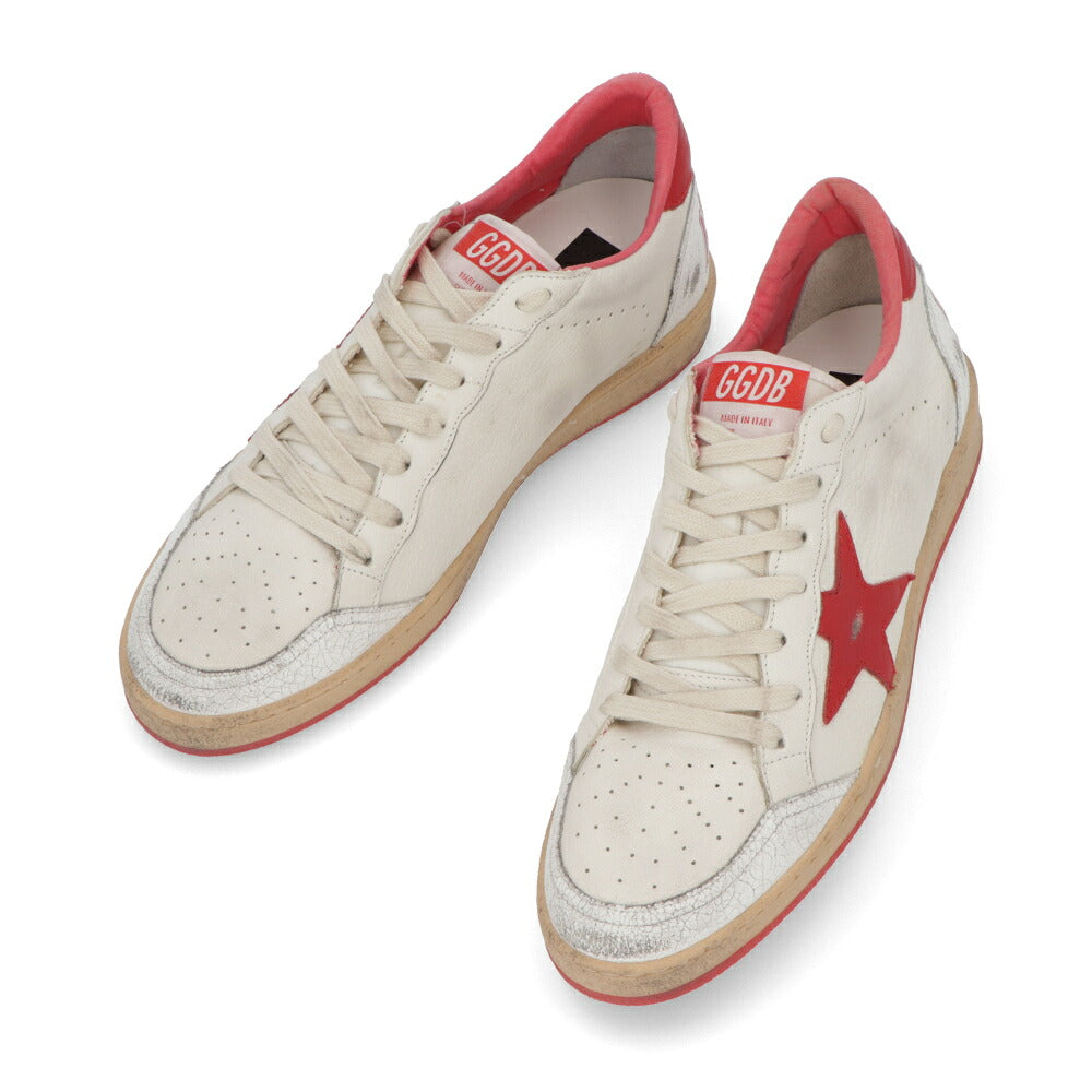GOLDEN GOOSE ゴールデングース メンズ シューズ スニーカー ホワイト ゴートスキンレザー カウハイドレザー Ball Star スター ローカット GMF00117 F000325 10275