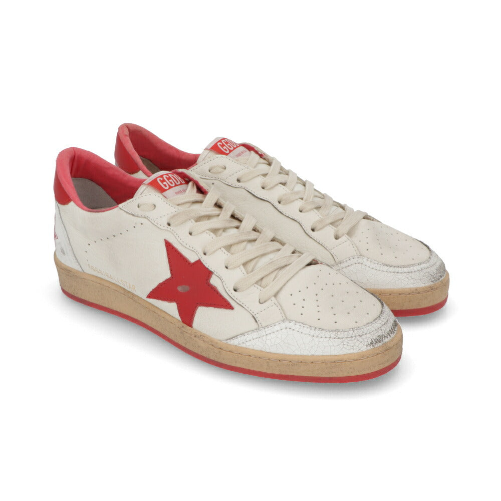 GOLDEN GOOSE ゴールデングース メンズ シューズ スニーカー ホワイト ゴートスキンレザー カウハイドレザー Ball Star スター ローカット GMF00117 F000325 10275