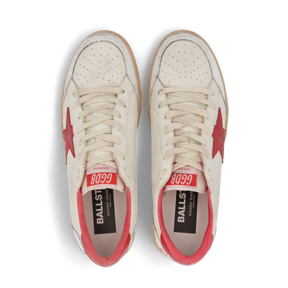GOLDEN GOOSE ゴールデングース メンズ シューズ スニーカー ホワイト ゴートスキンレザー カウハイドレザー Ball Star スター ローカット GMF00117 F000325 10275
