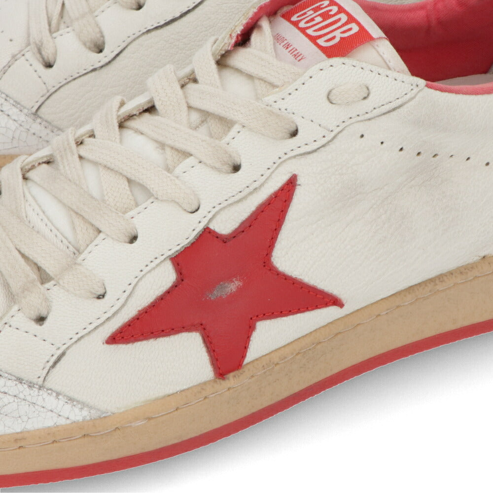 GOLDEN GOOSE ゴールデングース メンズ シューズ スニーカー ホワイト ゴートスキンレザー カウハイドレザー Ball Star スター ローカット GMF00117 F000325 10275