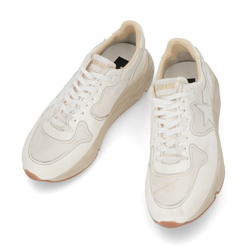 GOLDEN GOOSE ゴールデングース メンズ シューズ スニーカー ホワイト シープスキン ポリエステル カウレザー Running Sole カジュアルシューズ ローカット GMF00126 F003928 10100