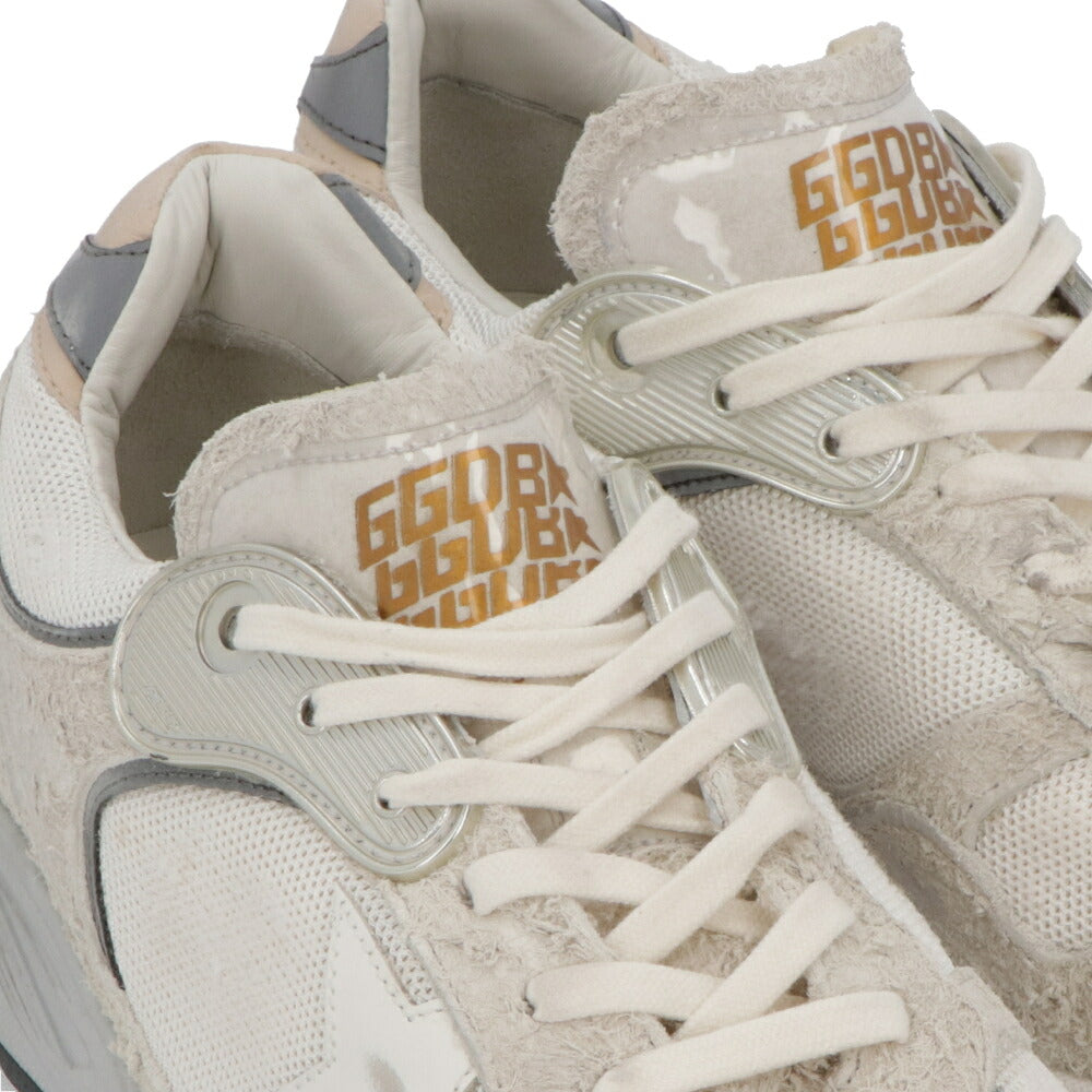GOLDEN GOOSE ゴールデングース メンズ シューズ スニーカー ホワイト×グレー カウレザー ポリアミド Dad STAR ユーズド加工 ローカット GMF00199 F002156 80185