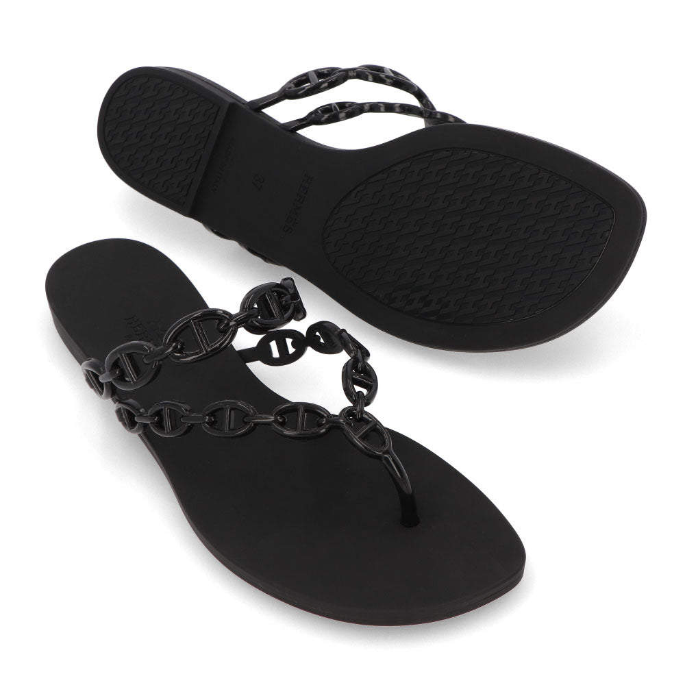 エルメス サンダル アイランド ブラック シェーヌダンクル