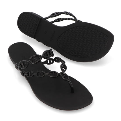 エルメス サンダル アイランド ブラック シェーヌダンクル