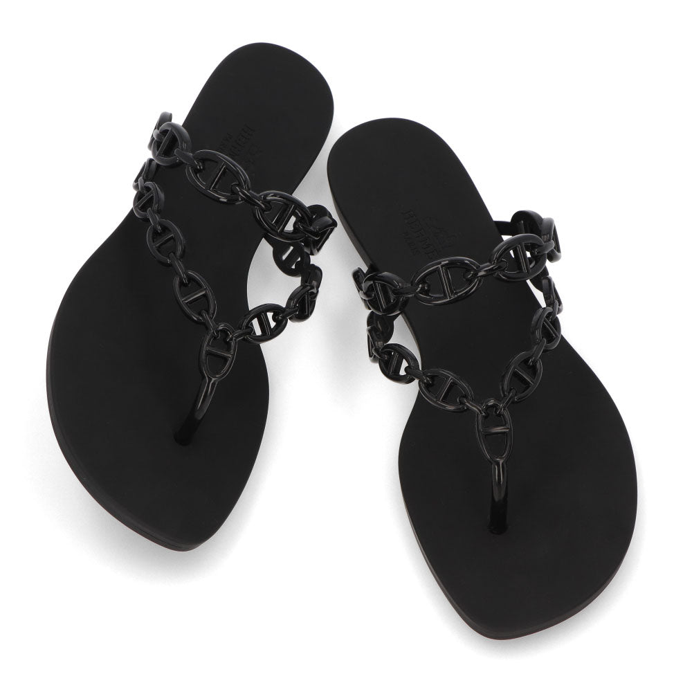 エルメス サンダル アイランド ブラック シェーヌダンクル