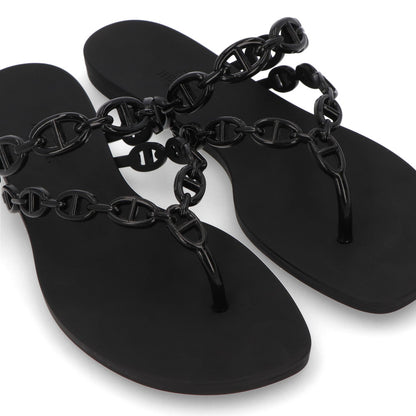 エルメス サンダル アイランド ブラック シェーヌダンクル